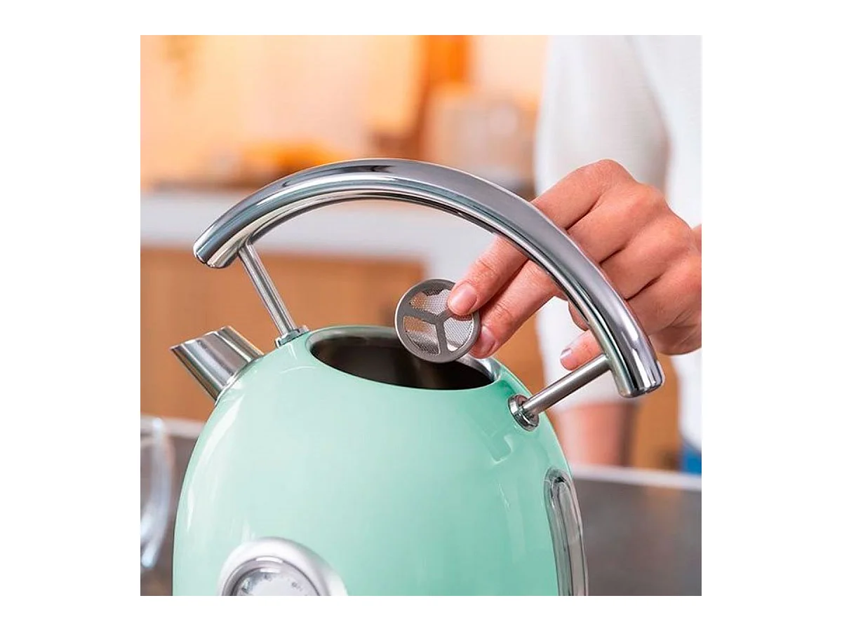 Hervidor de agua Cecotec Thermosense 420 Vintage Light Green 2200W 1,8L verde