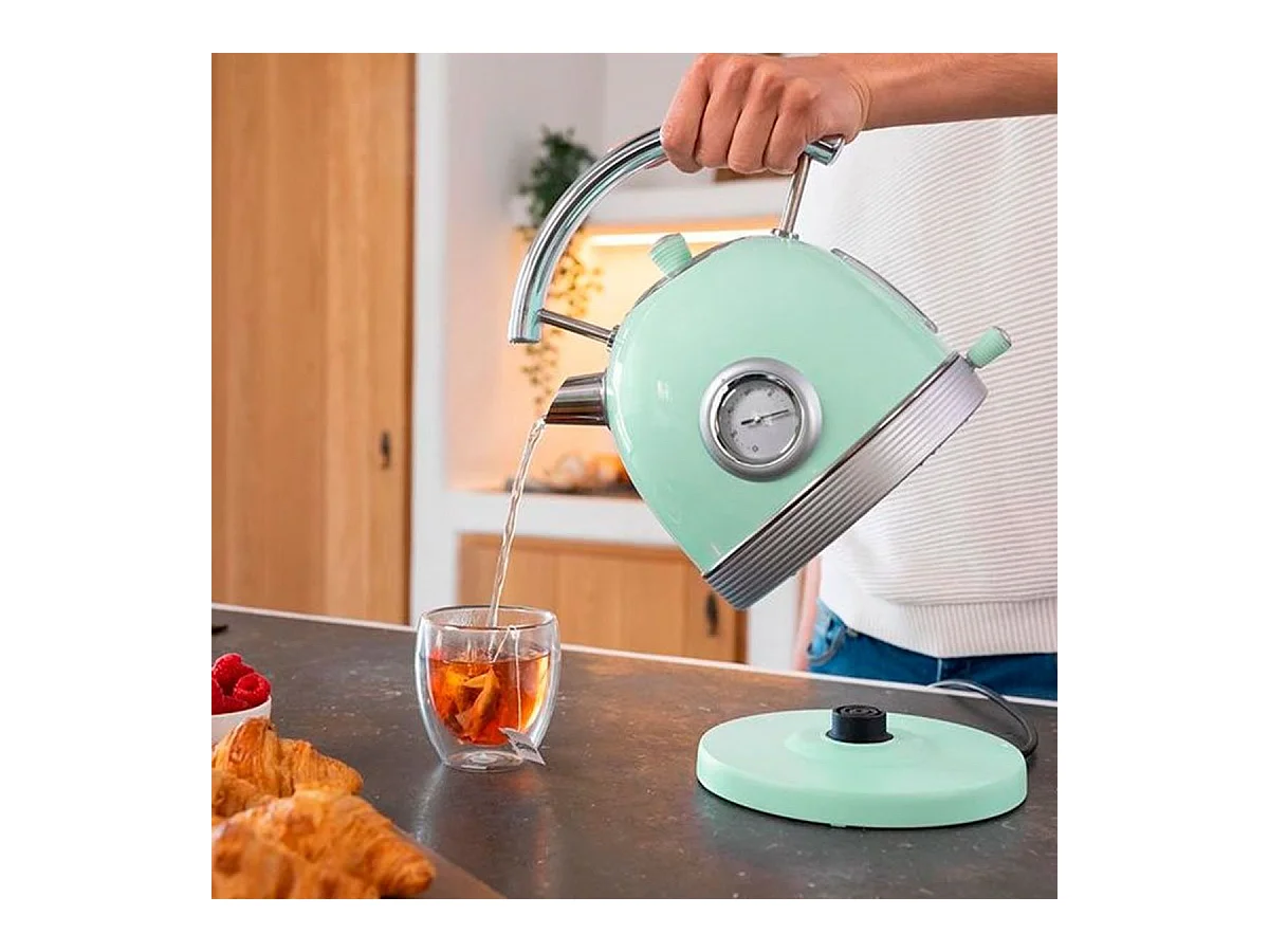 Hervidor de agua Cecotec Thermosense 420 Vintage Light Green 2200W 1,8L verde
