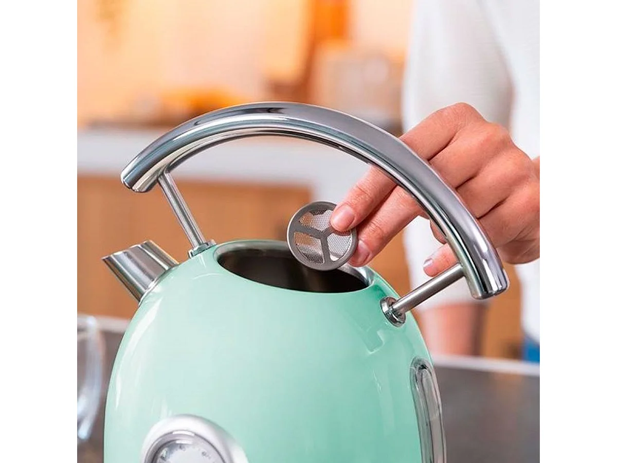 Hervidor de agua Cecotec Thermosense 420 Vintage Light Green 2200W 1,8L verde