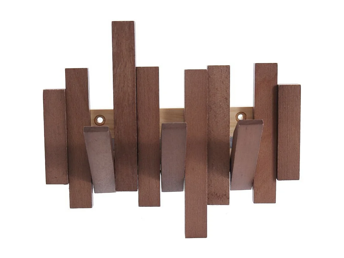 Perchero Nórdico 3 ganchos madera maciza 20x22,8x3,3 cm