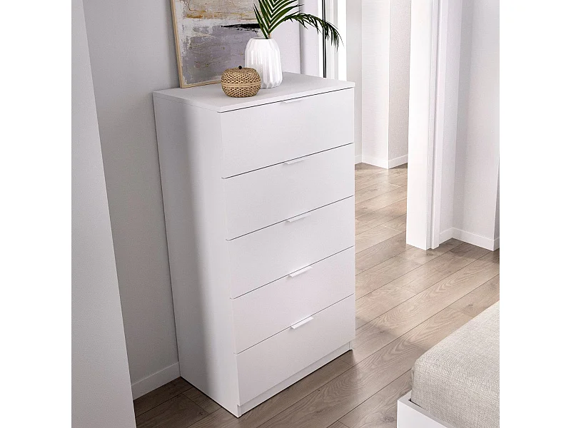 Sinfonier Lago 5 cajones blanco 109x61,5x39 cm