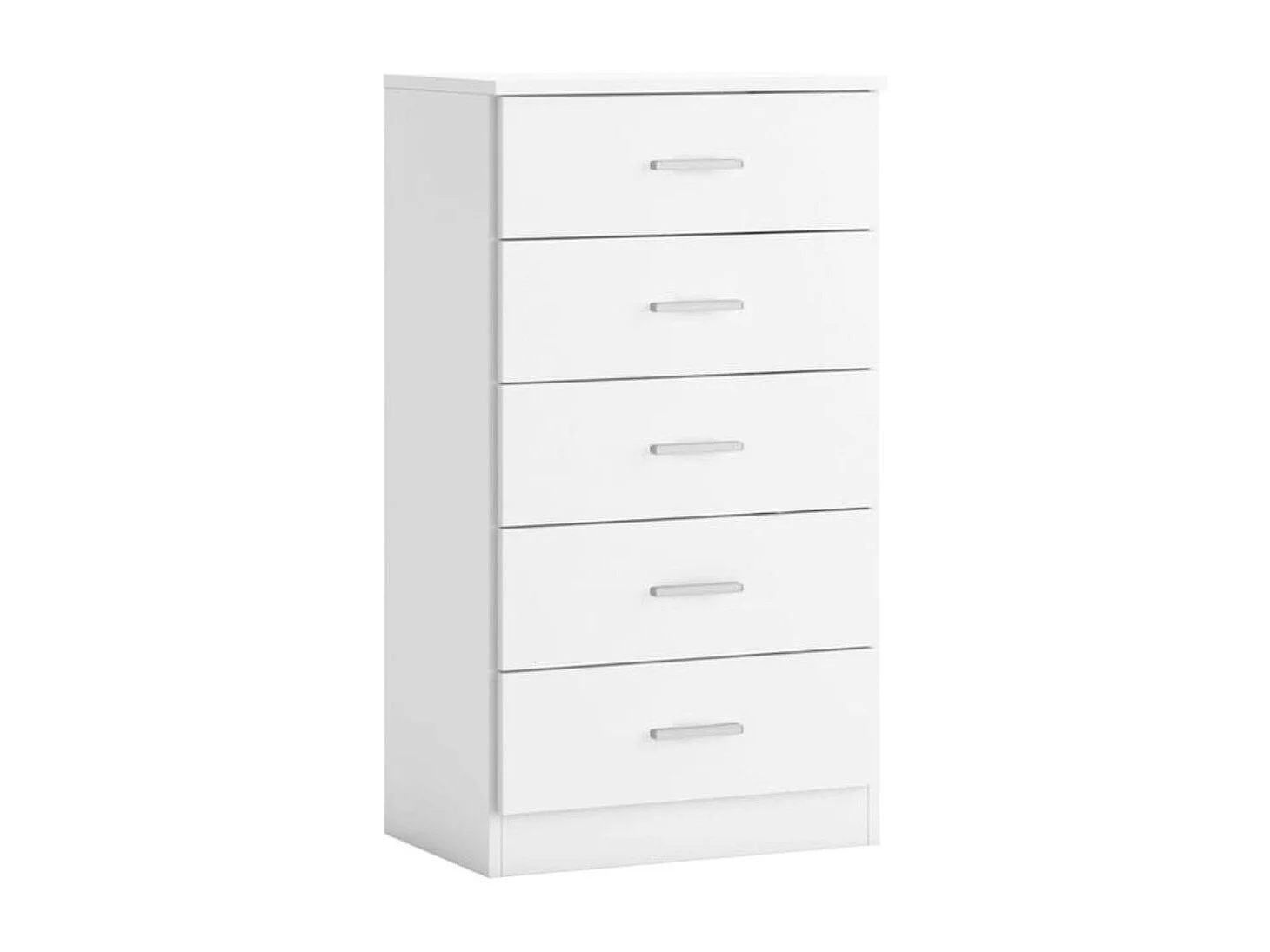 Sinfonier con 5 cajones COUPLE de 50x33,3x90 cm -Color BLANCO MATE