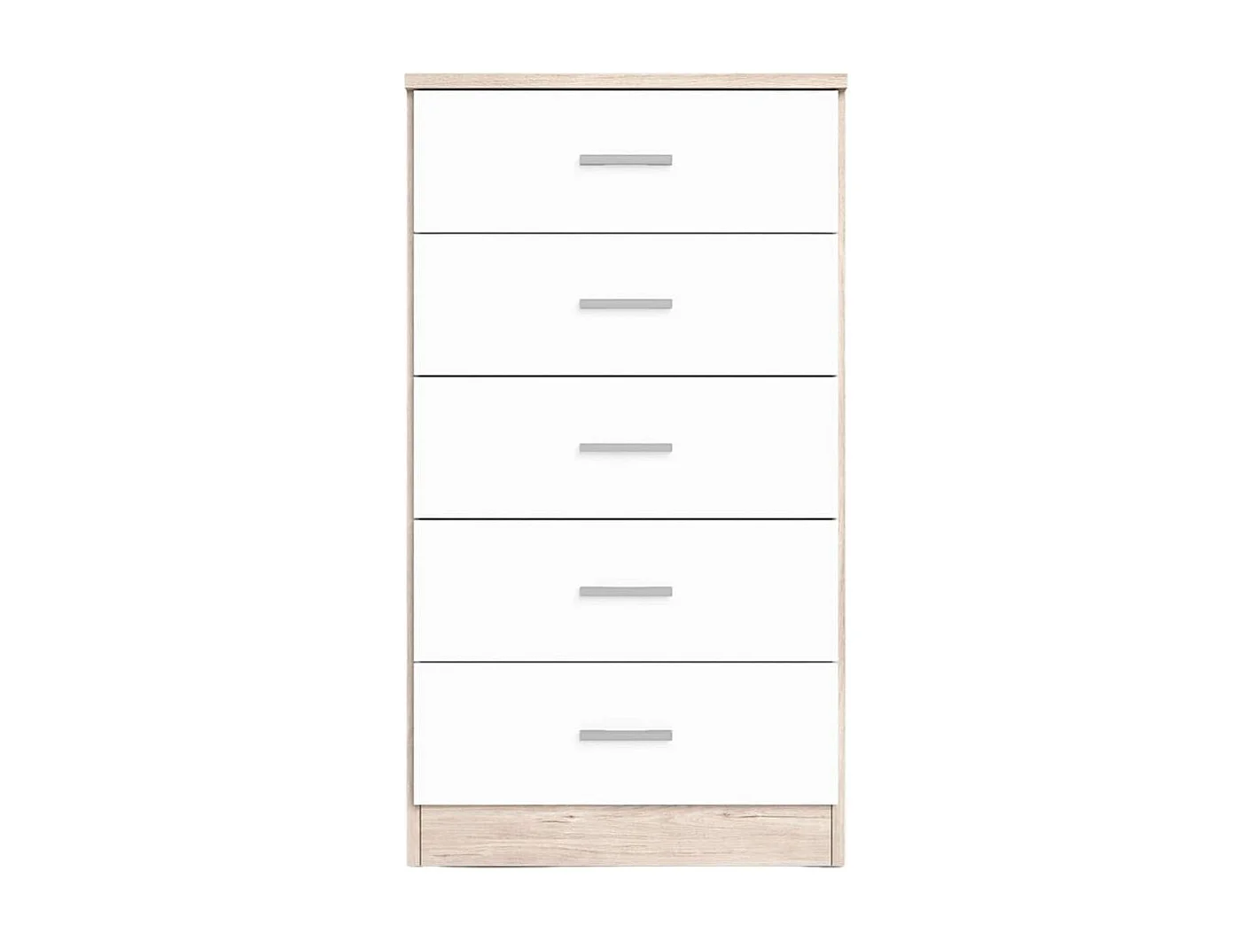 Sinfonier con 5 cajones COUPLE de 50x33,3x90 cm -Color SAHARA/BLANCO MATE