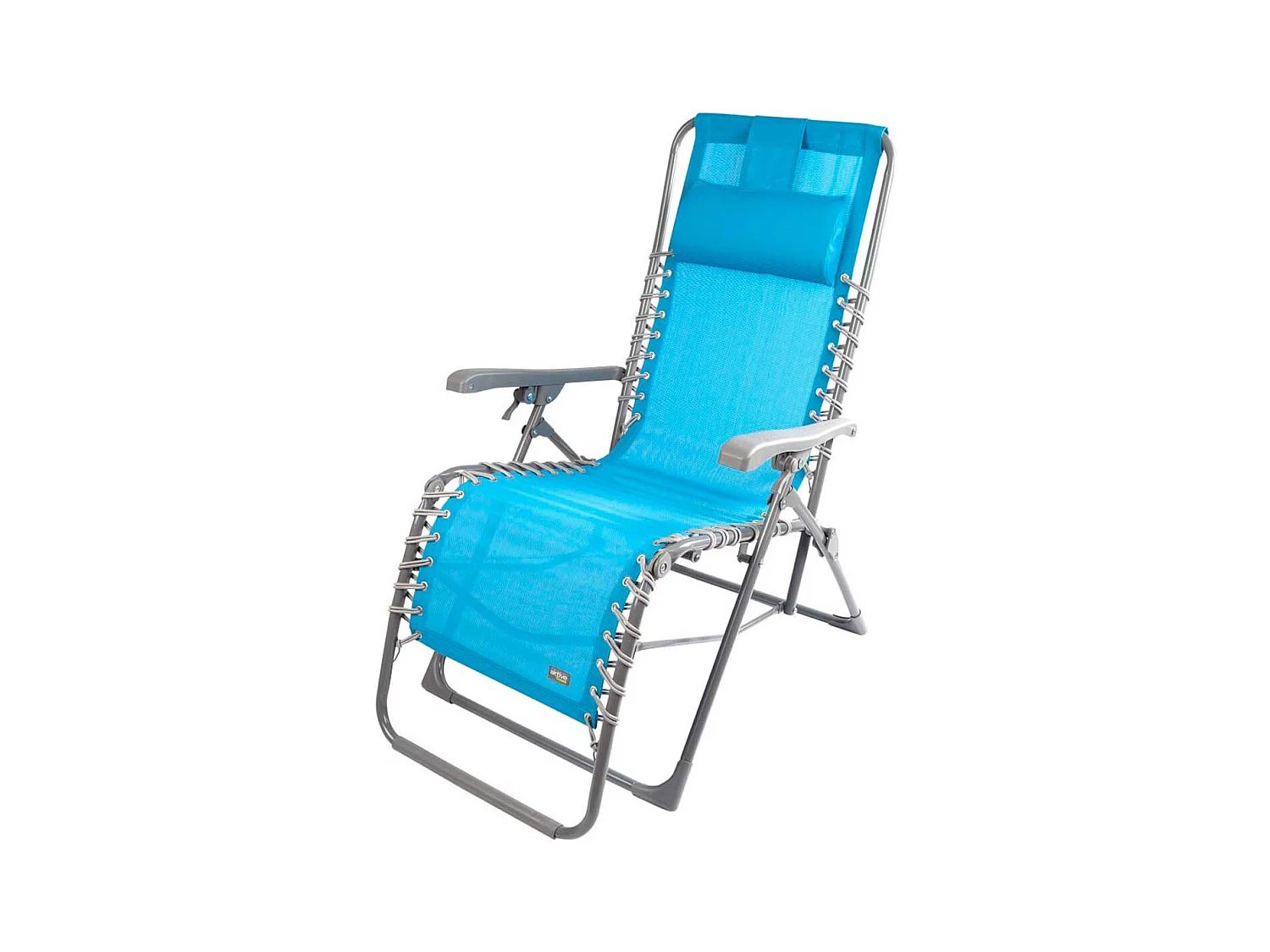 Tumbona Aktive Garden plegable con reposacabezas sensación flotante azul