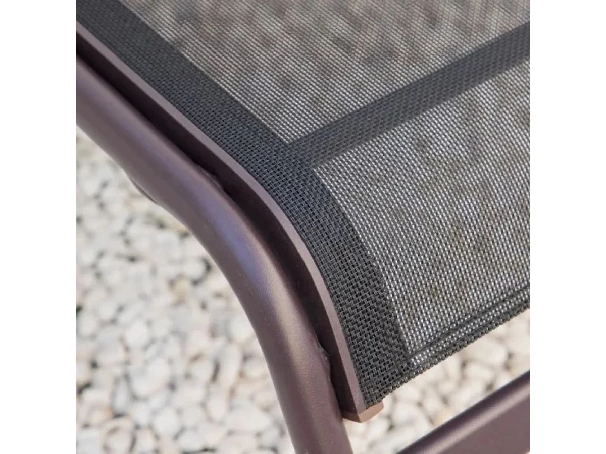 Tumbona Bora Bora respaldo abatible gris 98x67x193 cm