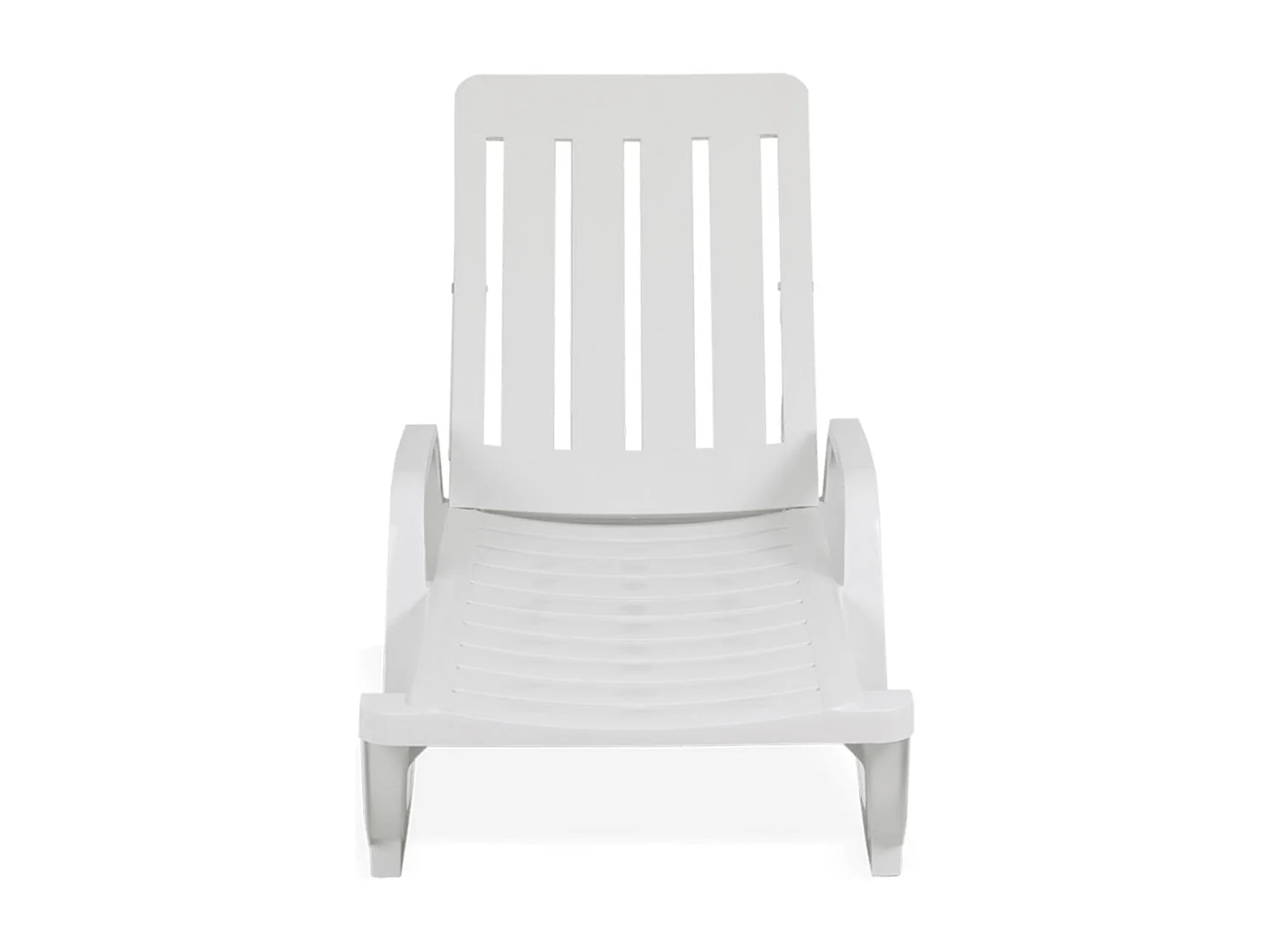 Tumbona de jardín Malibu blanco 42x66x185 cm