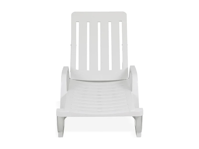 Tumbona de jardín Malibu blanco 42x66x185 cm