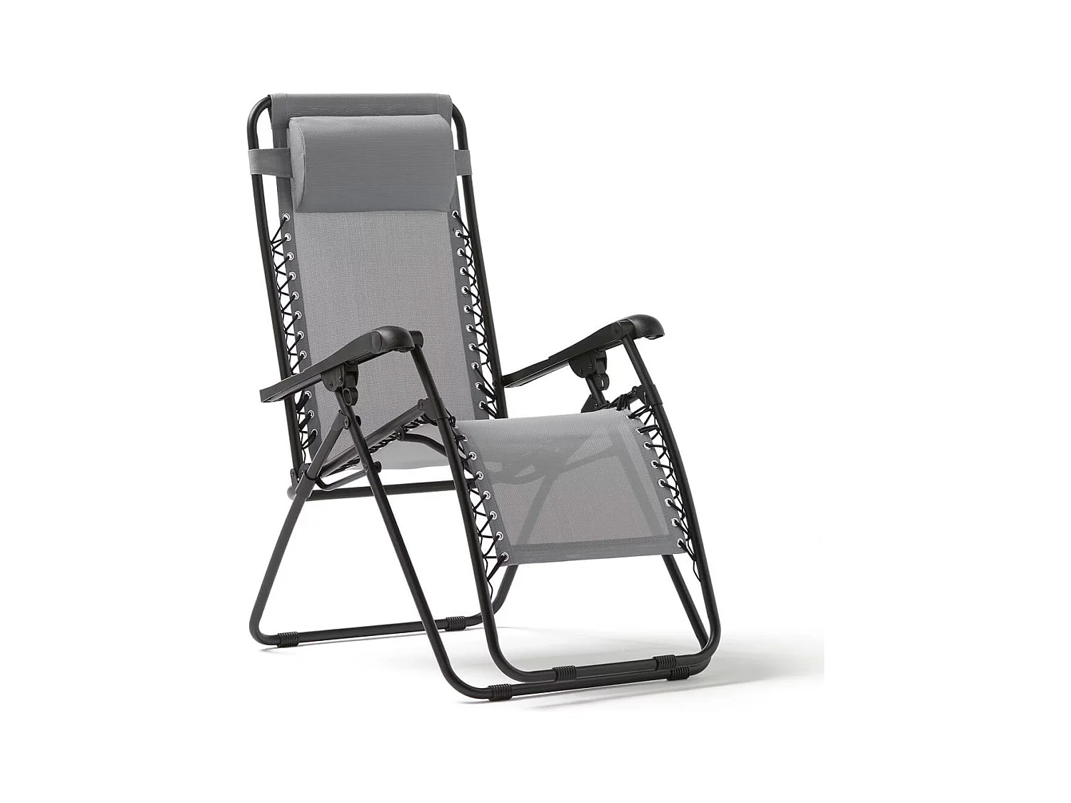 Tumbona reclinable gris 177x65x113 cm