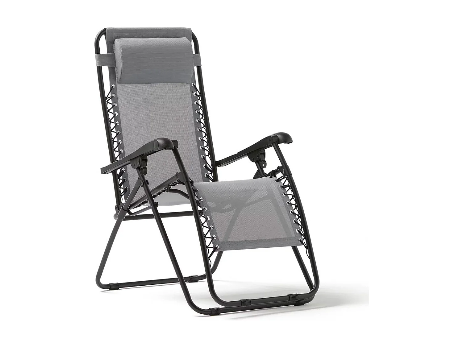 Tumbona reclinable gris 177x65x113 cm