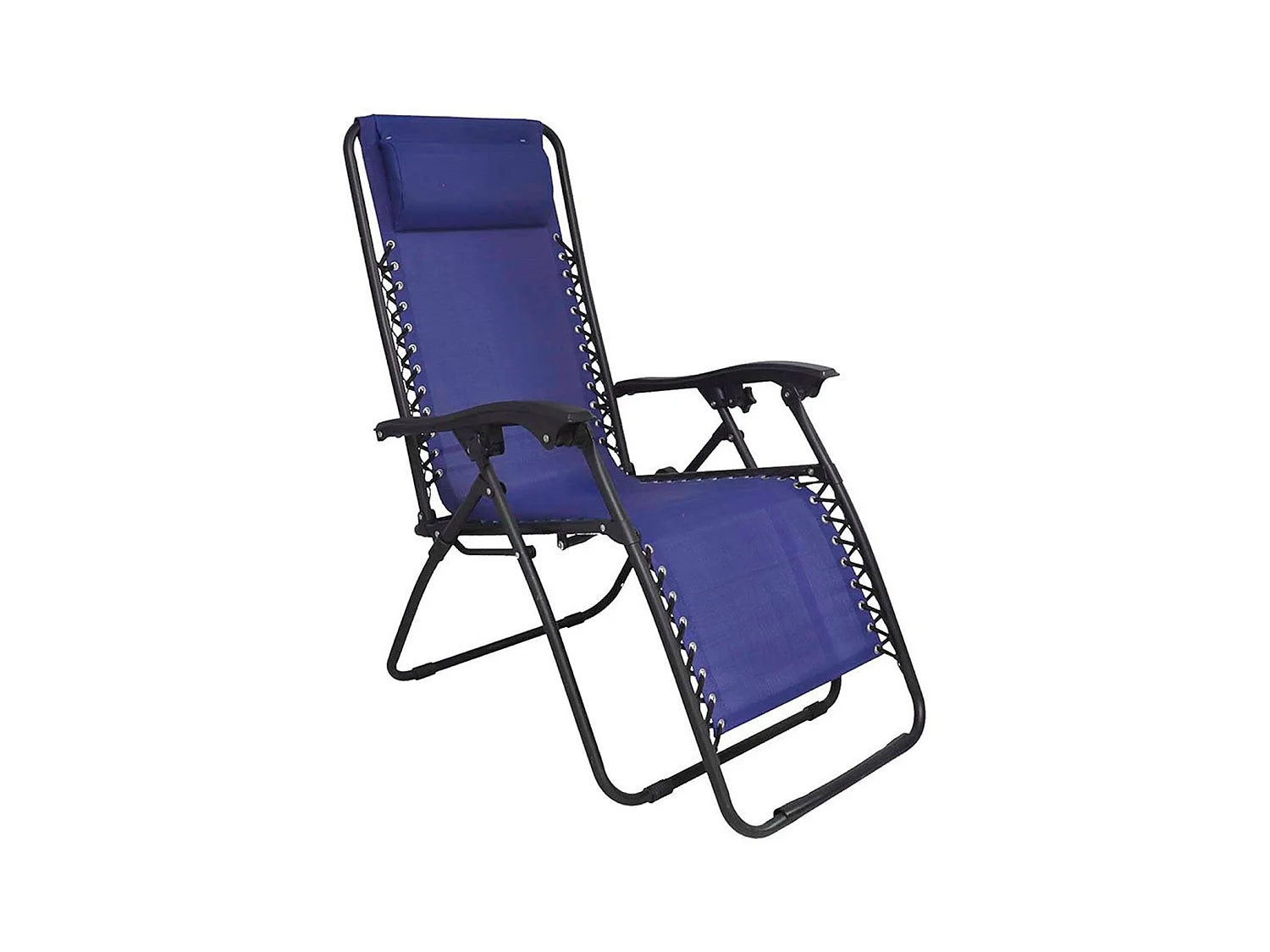 Tumbona reclinable azul 110x65x90 cm