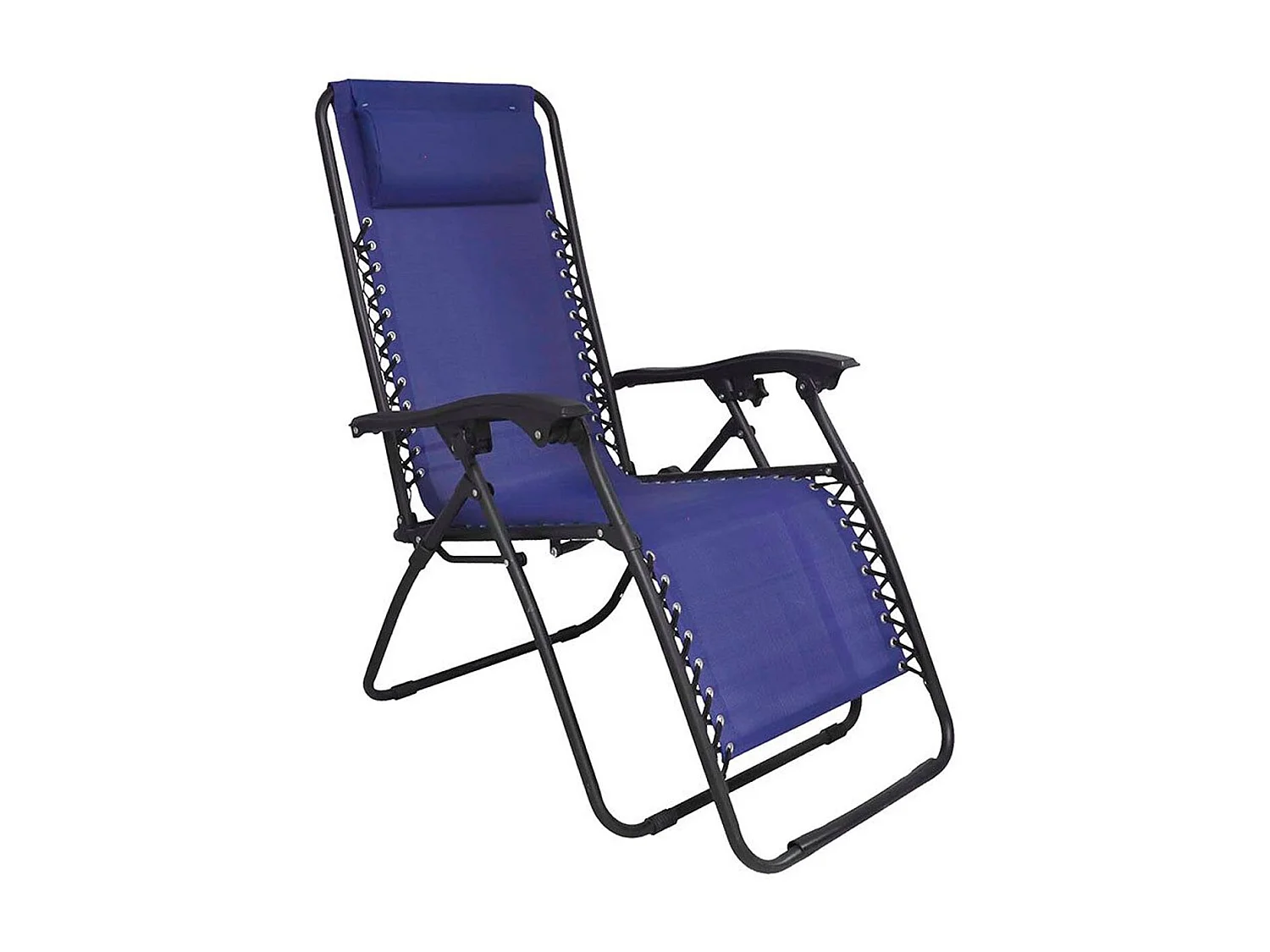 Tumbona reclinable azul 110x65x90 cm