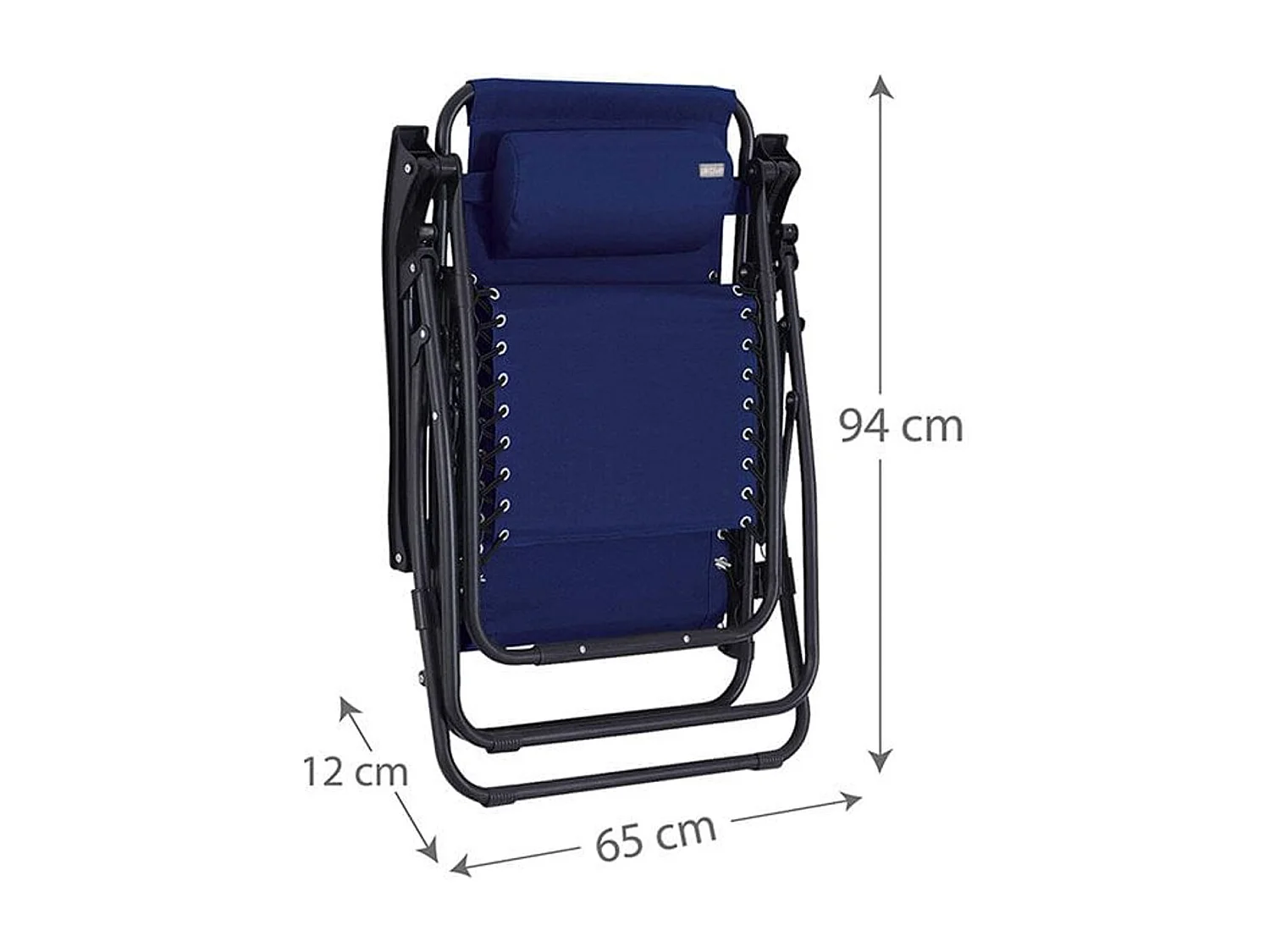 Tumbona reclinable azul 110x65x90 cm