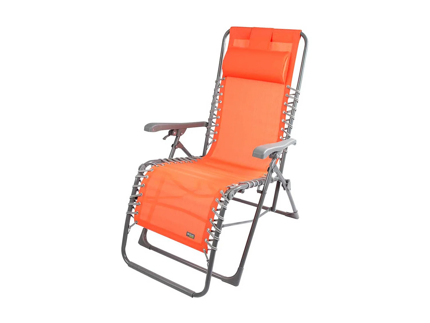 Tumbona Aktive Garden plegable con reposacabezas sensación flotante naranja
