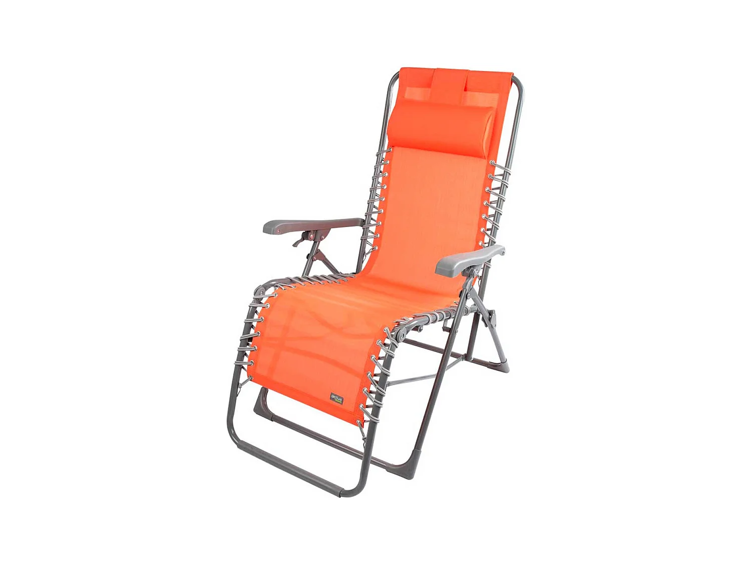 Tumbona Aktive Garden plegable con reposacabezas sensación flotante naranja