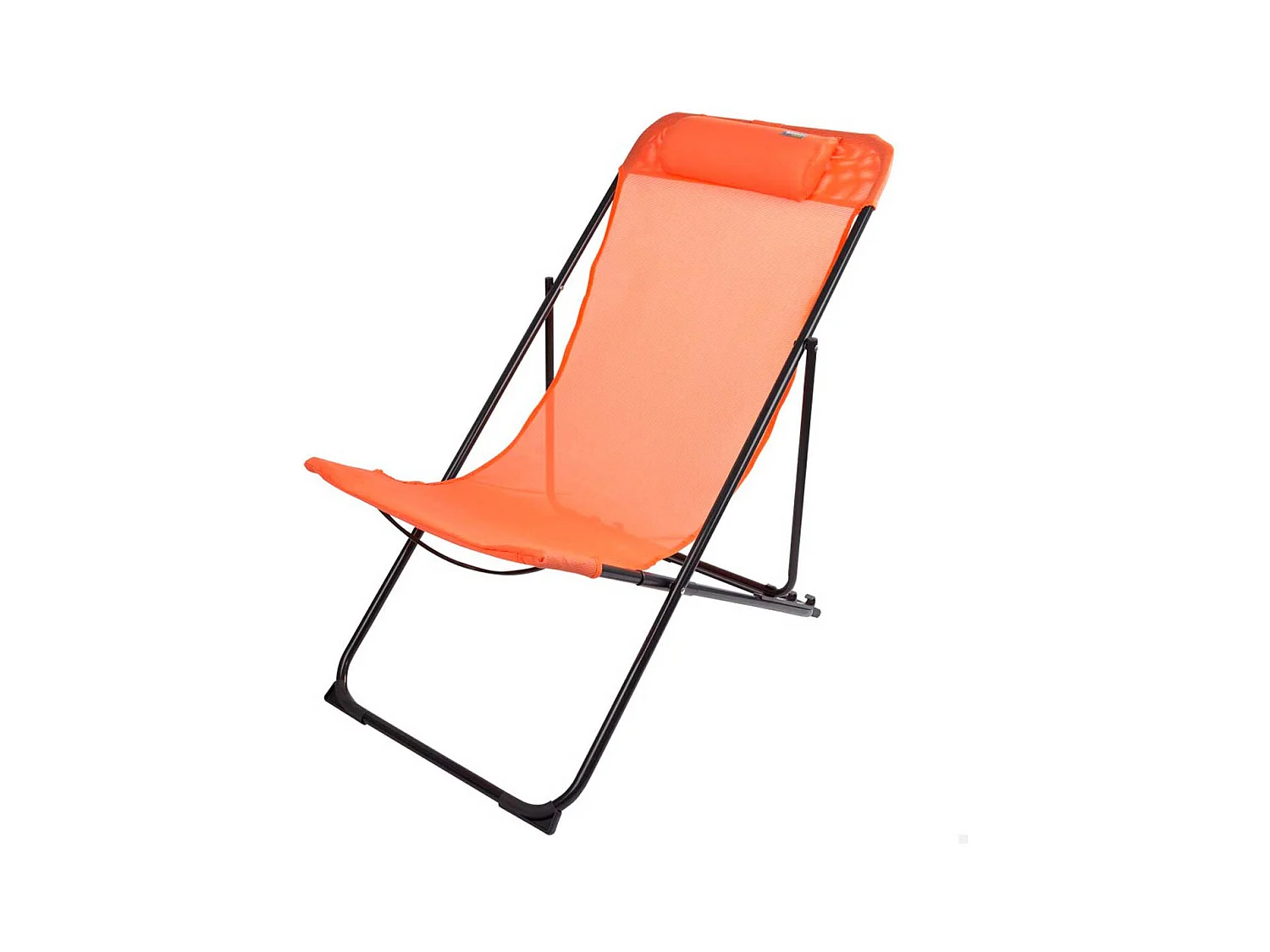 Hamaca plegable Aktive Garden 3 posiciones con reposacabezas acolchado naranja