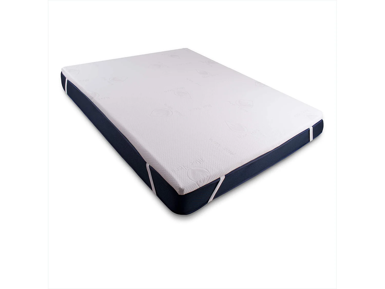 Topper Viscoelástico 200 x 200 cm Sobrecolchón Viscoelástico Funda Aloe Vera 5 cm Grosor