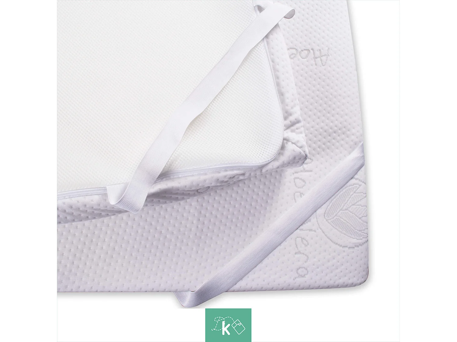 Topper Viscoelástico 90 x 190 cm Sobrecolchón Viscoelástico Funda Aloe Vera 5 cm Grosor