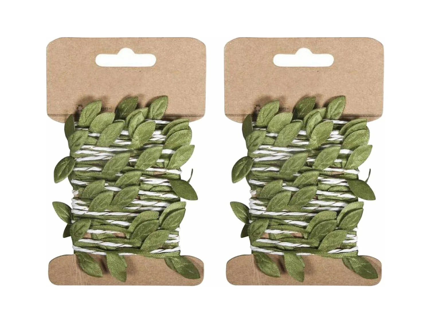 2 guirnaldas de hojas verdes en papel 2 m