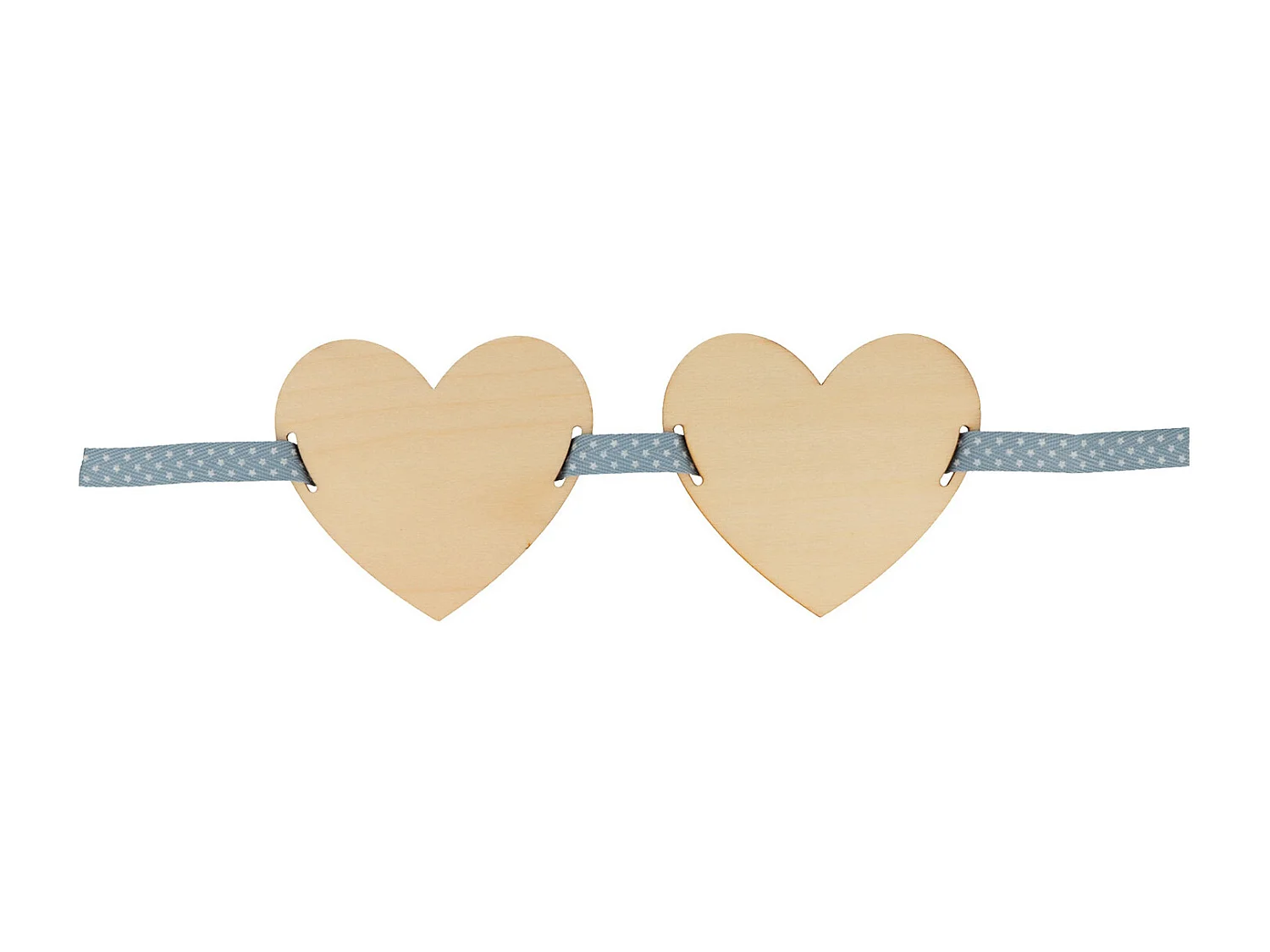 10 coeurs en bois pour guirlande