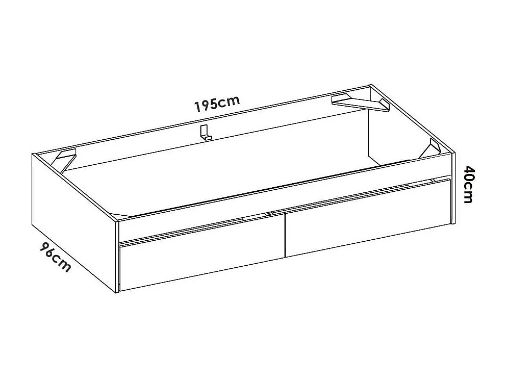Conjunto de dormitorio Lago Pack 9 cama + mesita + armario vestidor natural