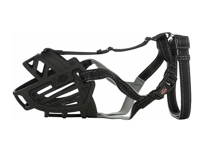 TRIXIE Muzzle Bozal Flex - Goma - Talla XL/XXL - Negro