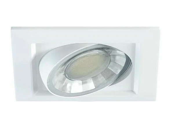 Spot LED encastrable carré orientable Dimmable 8W IP44