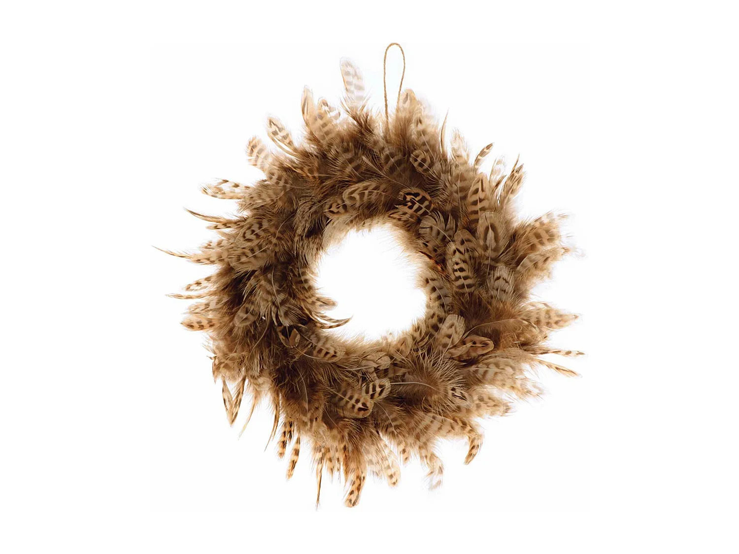 Couronne de plumes tigrées 28 cm