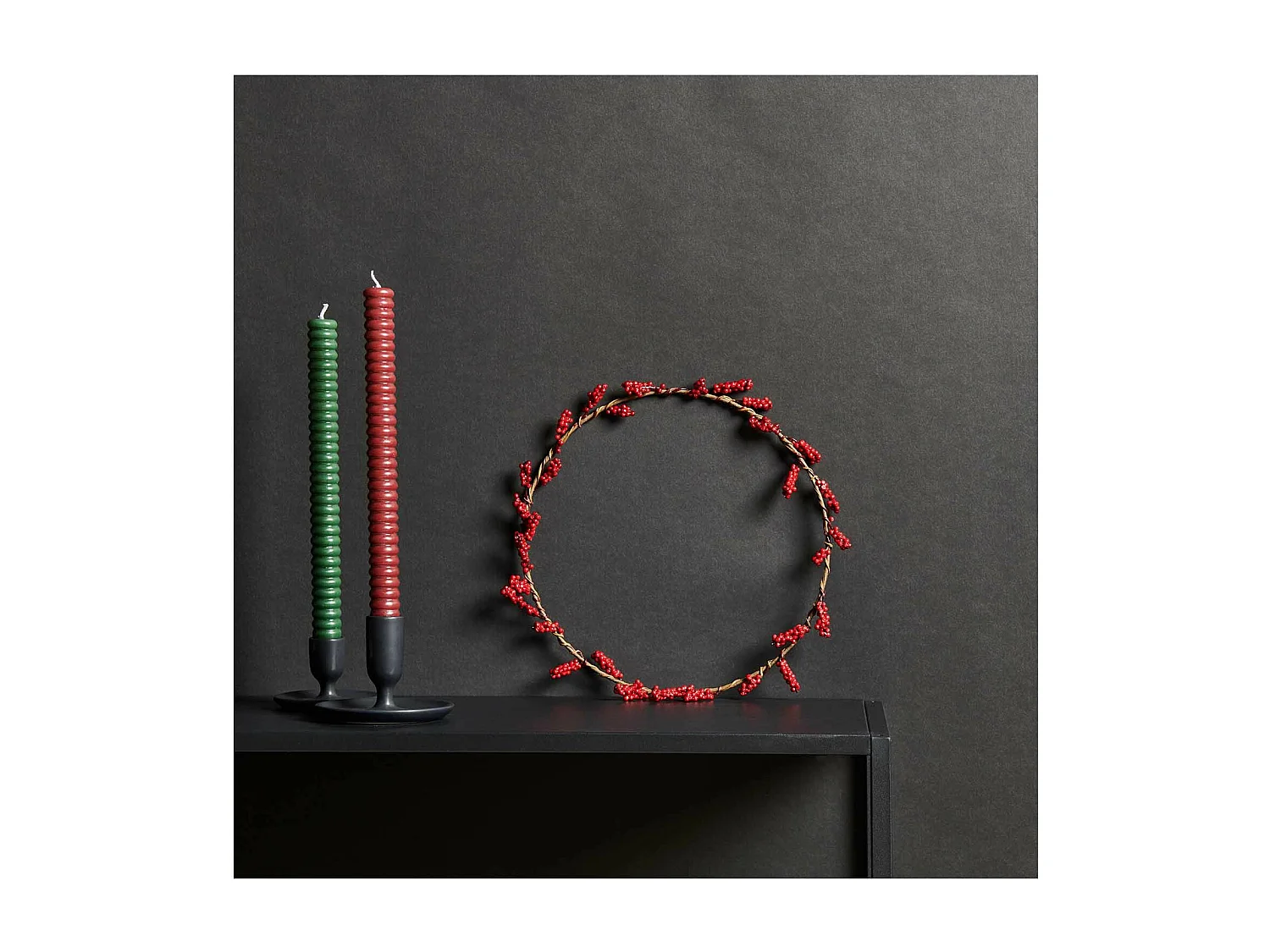 Couronne de baies rouge Ø 30 cm