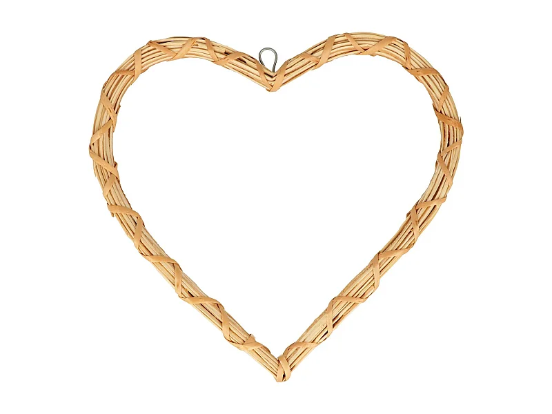 Corazón de mimbre 30x30 cm