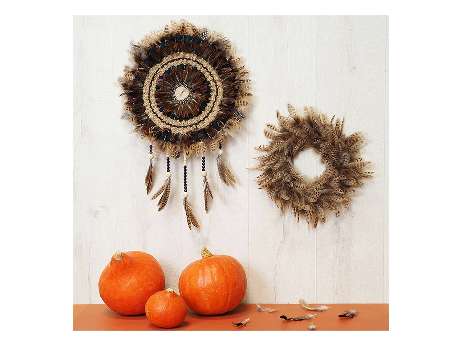 Guirnalda de plumas de gallina 26 cm