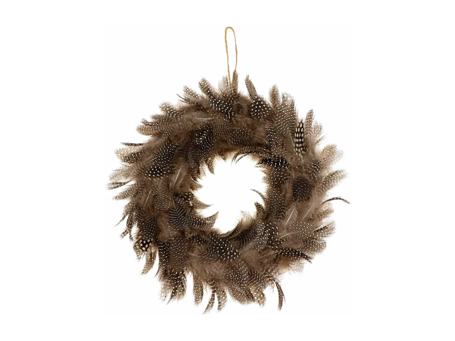 Couronne de plumes pintade 26 cm