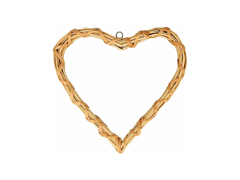 Corazón de mimbre 20x20 cm