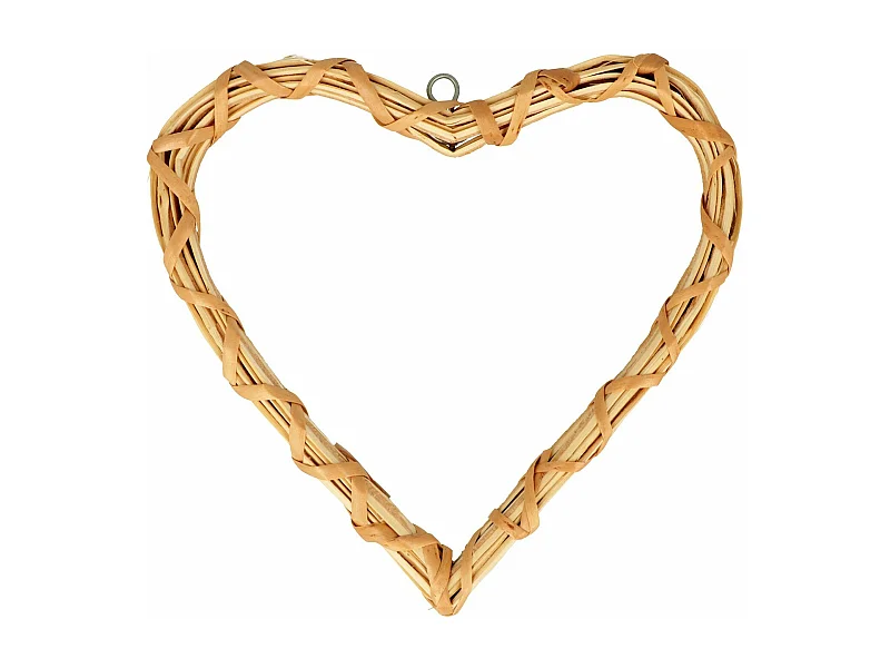 Corazón de mimbre 20x20 cm