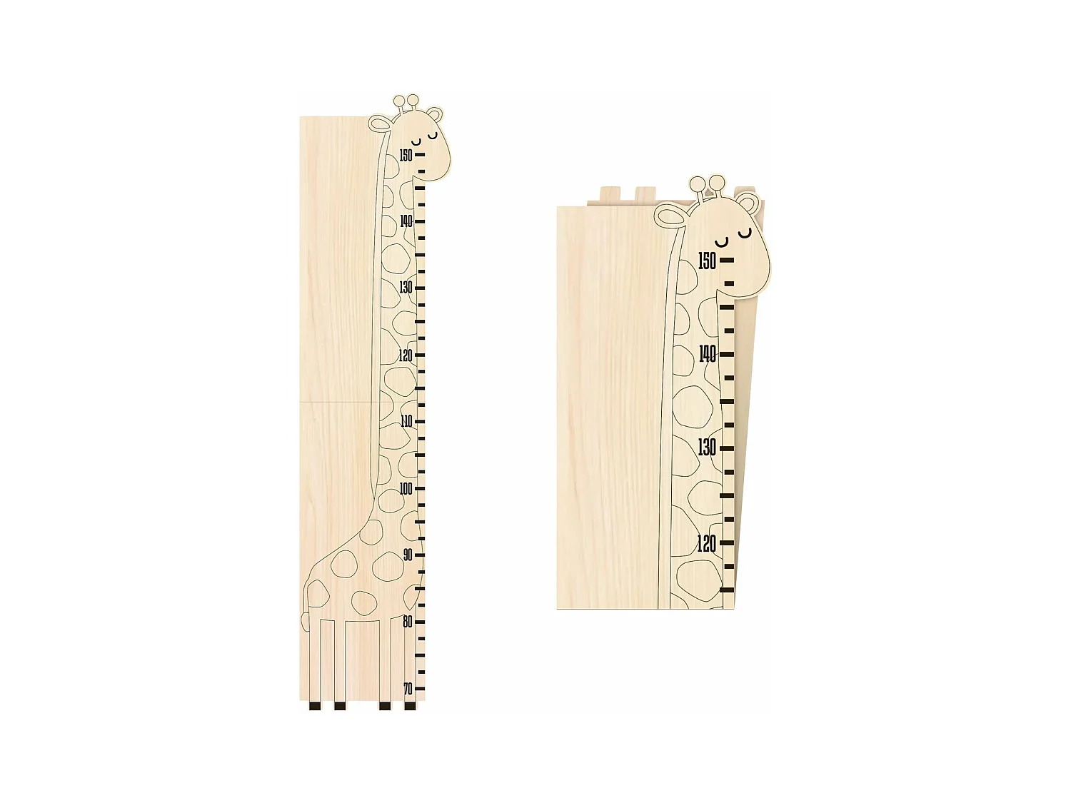 3 decoraciones de pared de madera: mono, león y jirafa