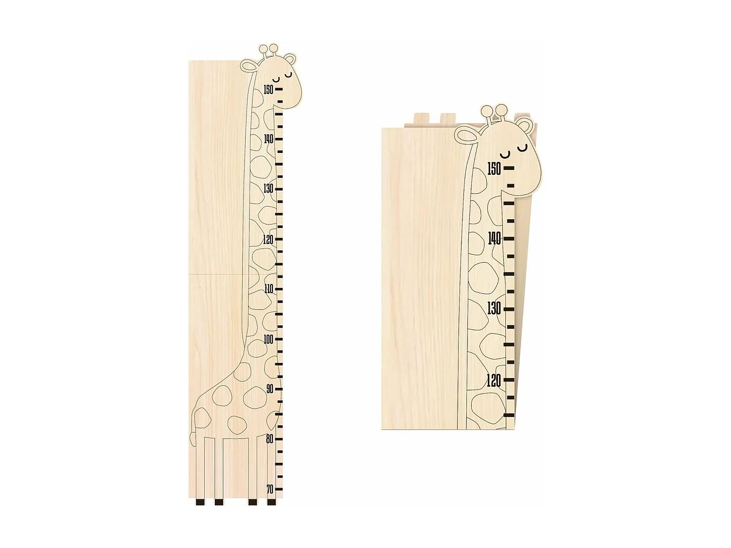 3 decoraciones de pared de madera: mono, león y jirafa