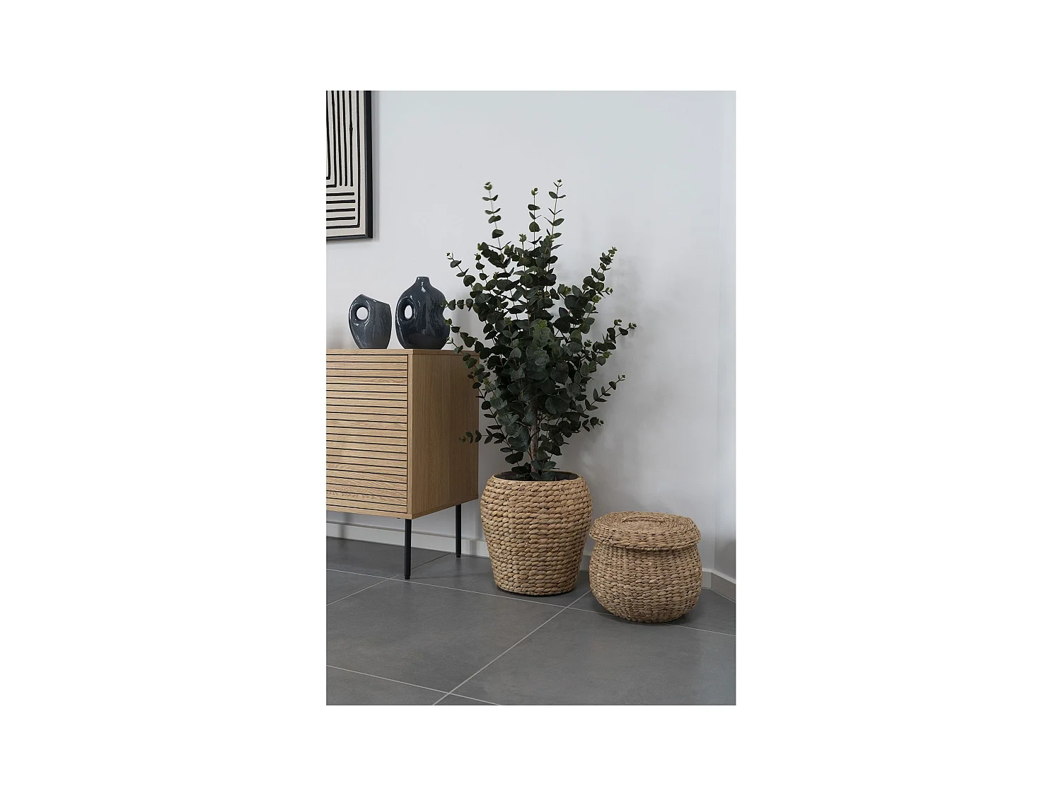 Eukalyptus Kunstbaum Höhe 120cm grün.