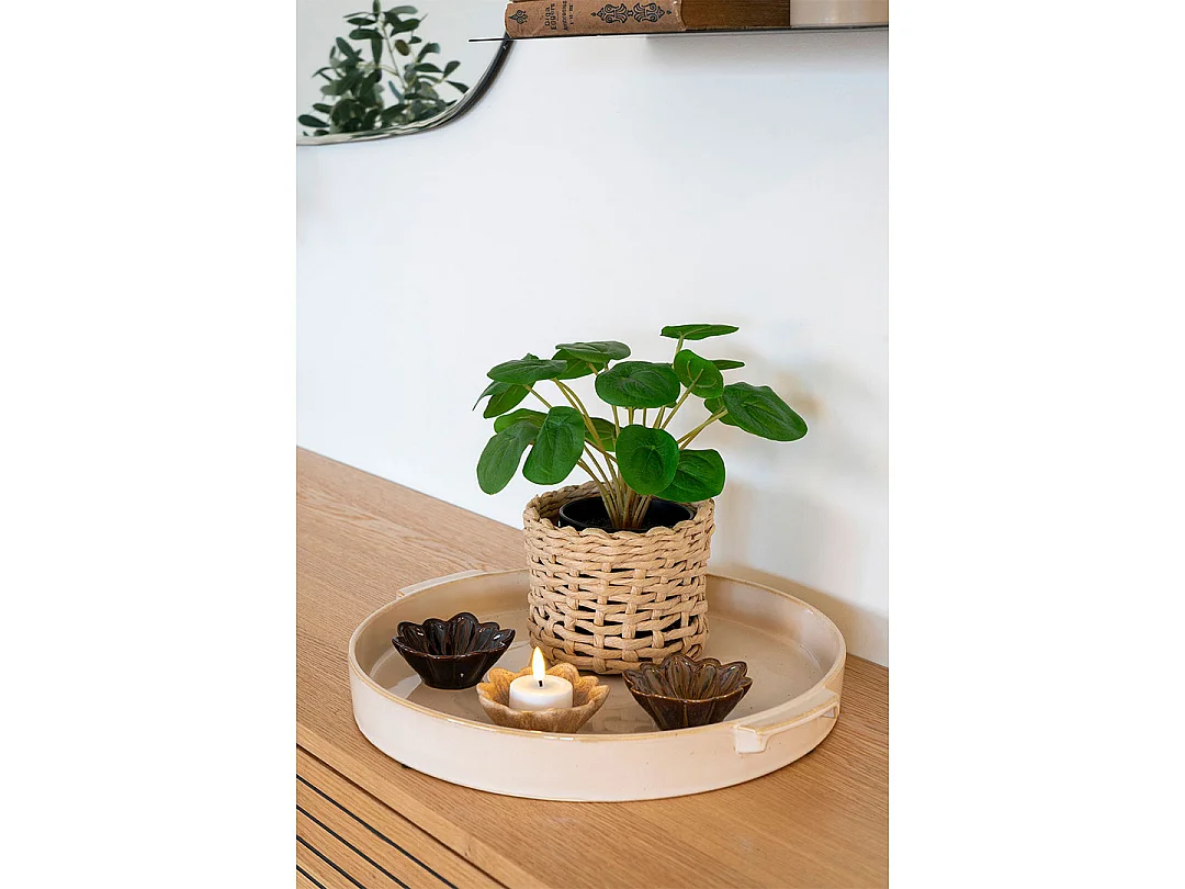Pelia arte legno altezza 28cm verde.