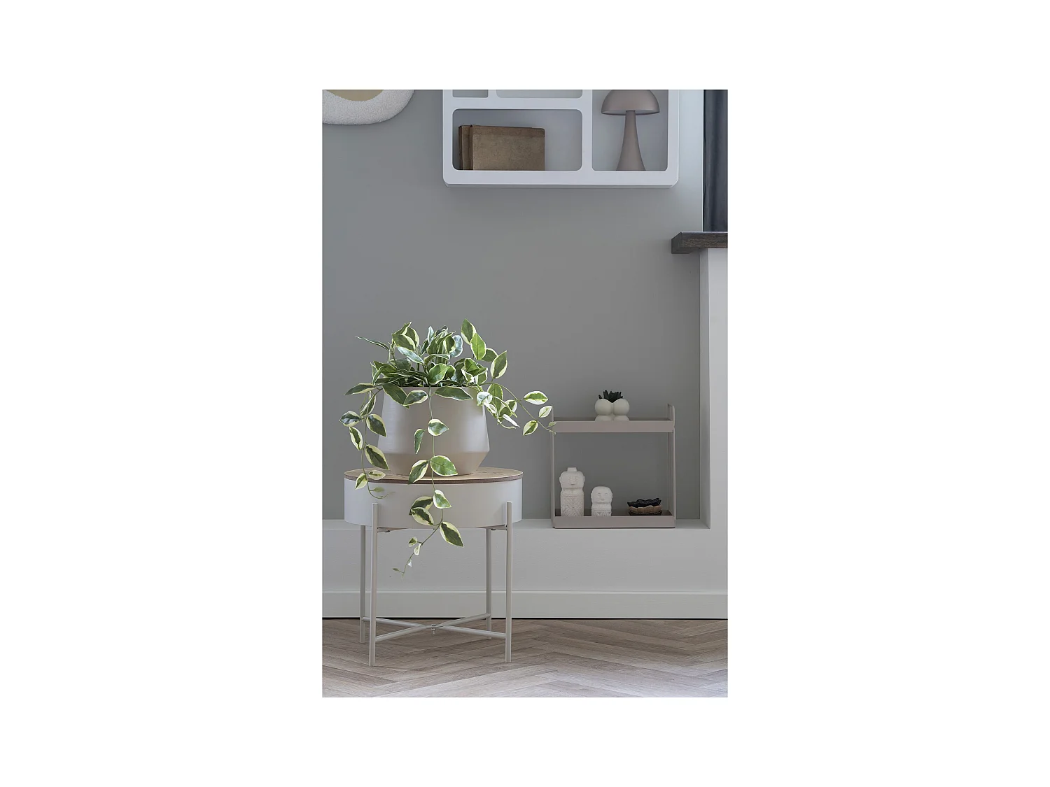 Planta artificial Hoya Carnosa flor de porcelana verde 33 cm