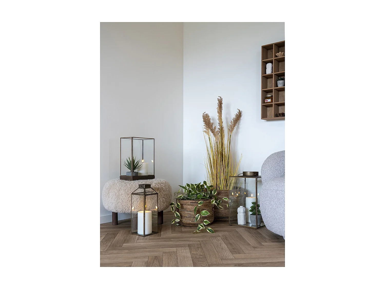 Planta artificial Hoya Carnosa flor de porcelana verde 33 cm