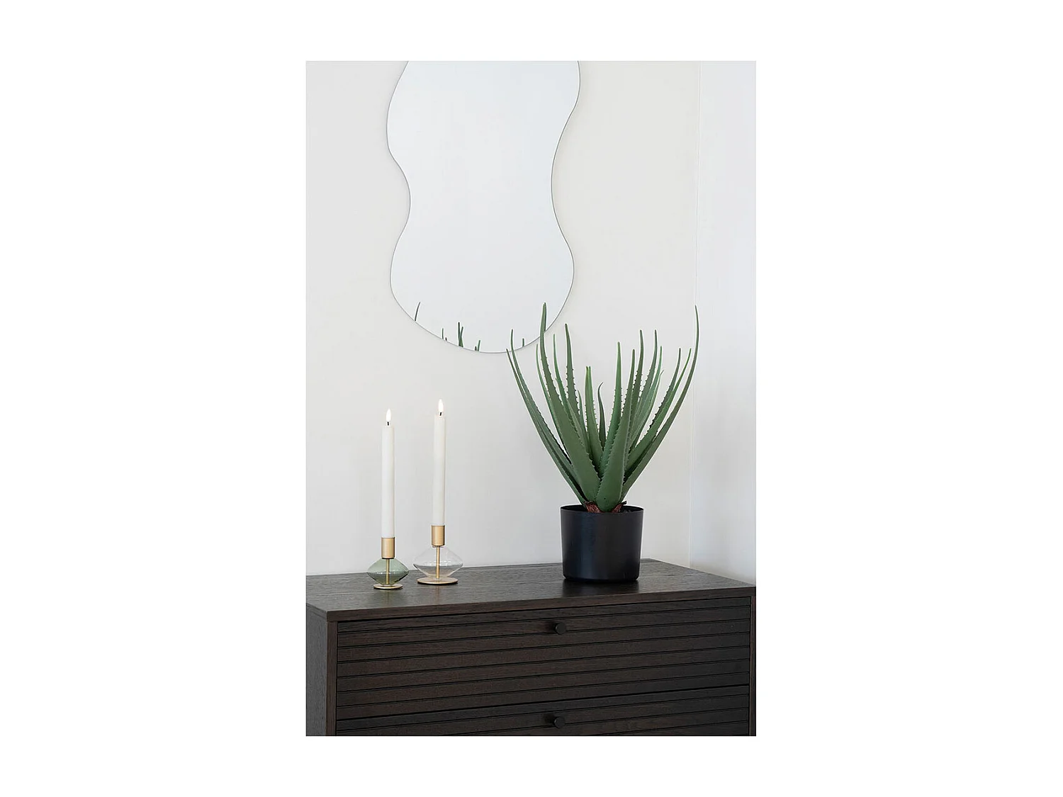 Planta artificial de aloe vera verde 51 cm