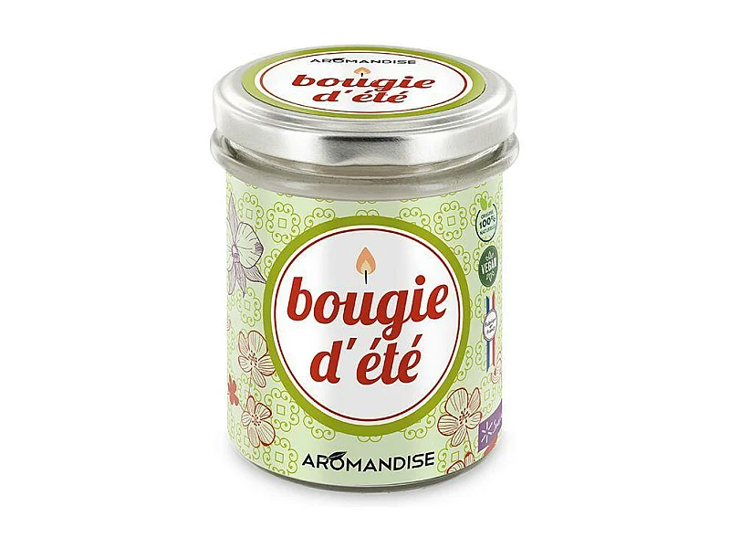 Sommerkerze Zitronengras & Geranie 30h