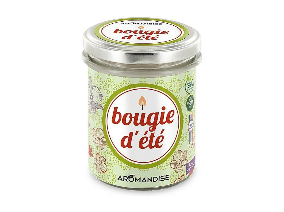 Sommerkerze Zitronengras & Geranie 30h