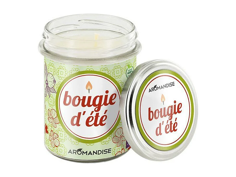 Sommerkerze Zitronengras & Geranie 30h