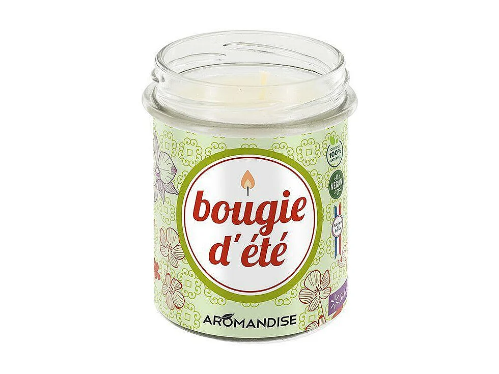 Sommerkerze Zitronengras & Geranie 30h