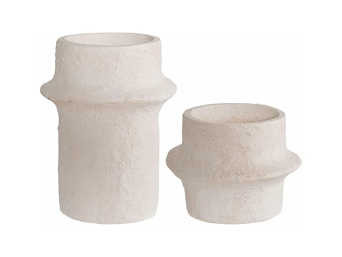 Nazare bougeoirs set de 2 blanc.