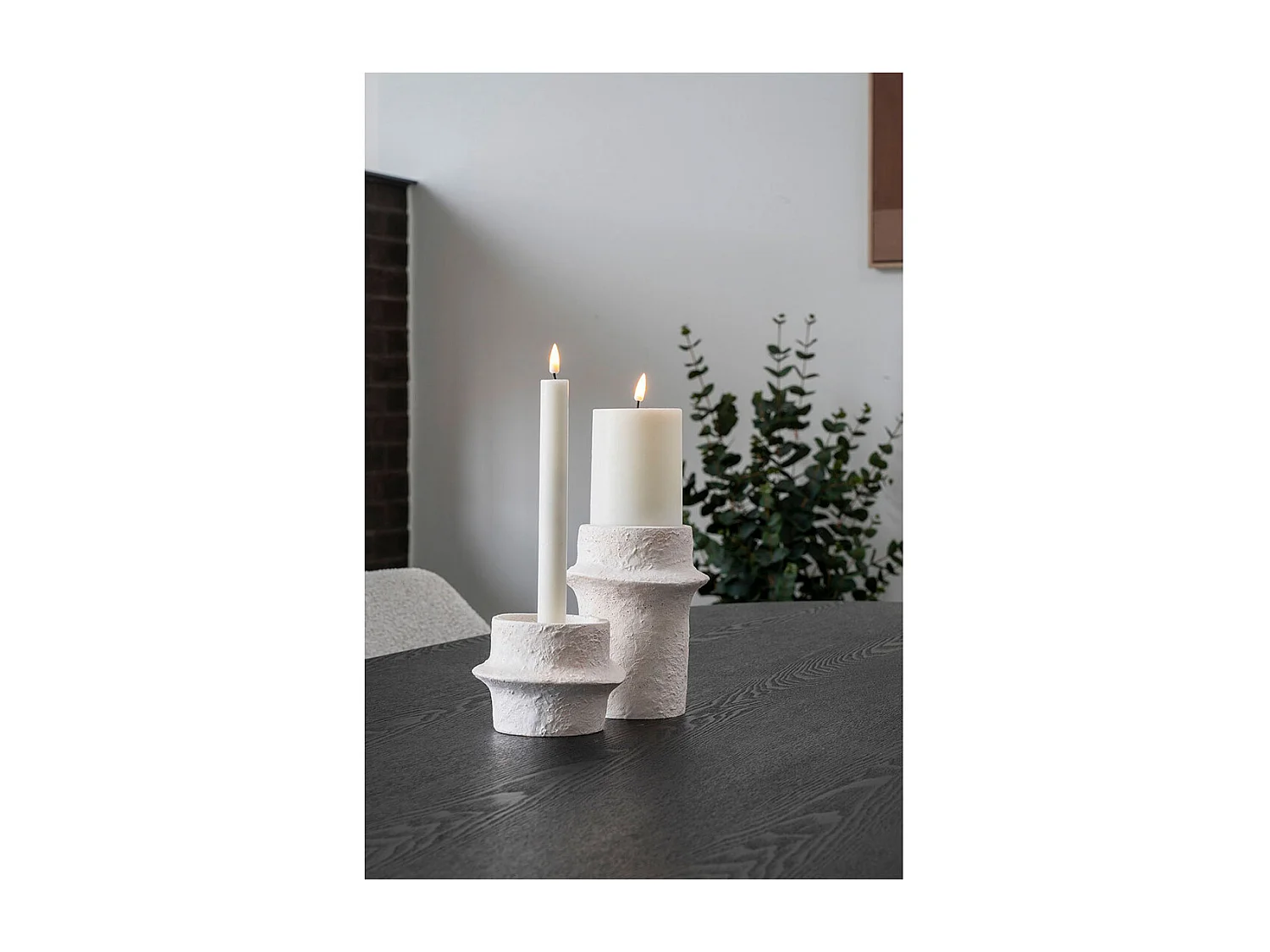 Nazare Kandelaren set van 2 wit.