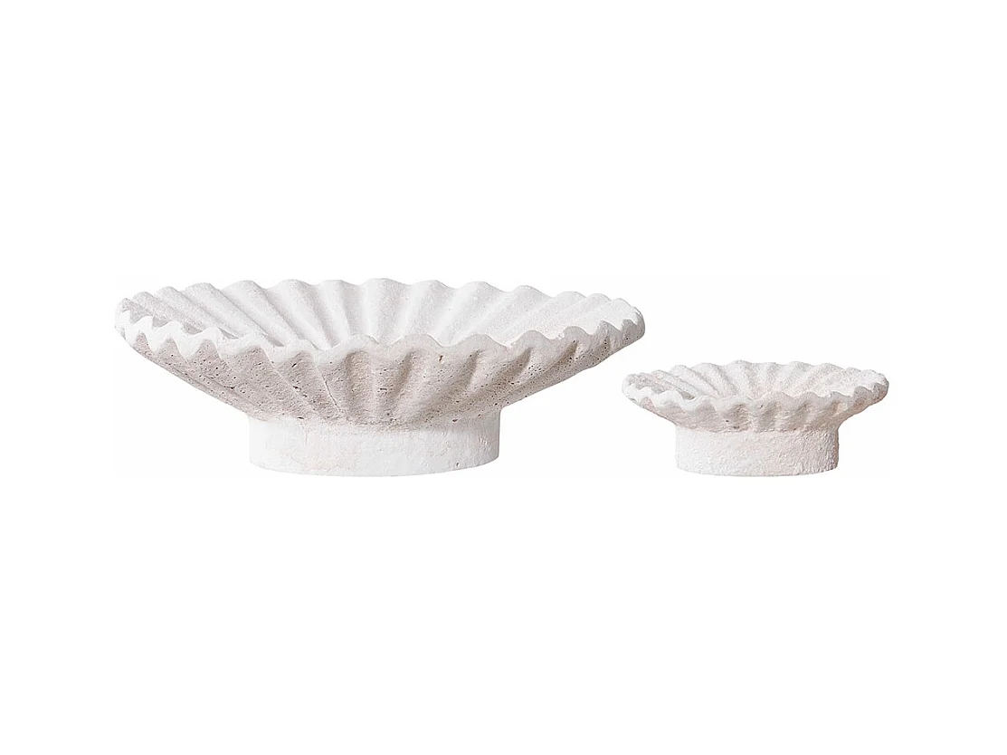 Set di 2 candelieri Ílhavo bianchi.