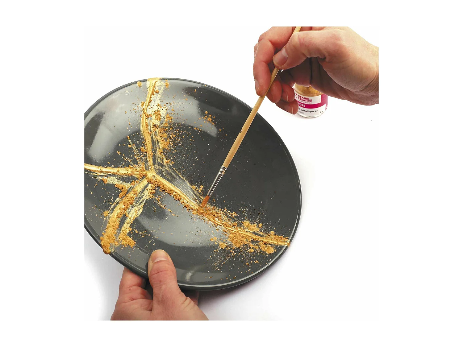 Reparación del Kintsugi dorado - Caja de bricolaje