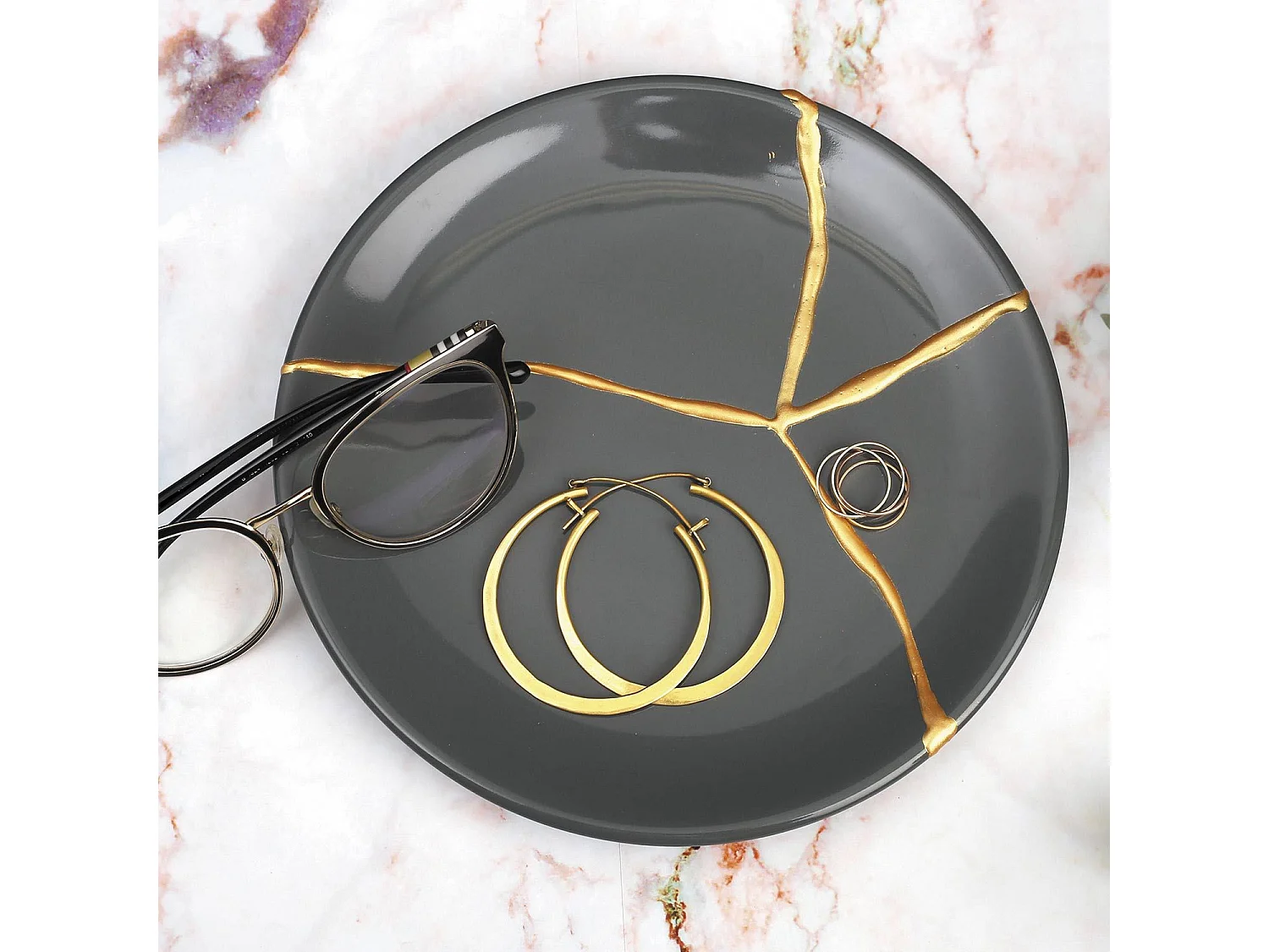 Reparación del Kintsugi dorado - Caja de bricolaje