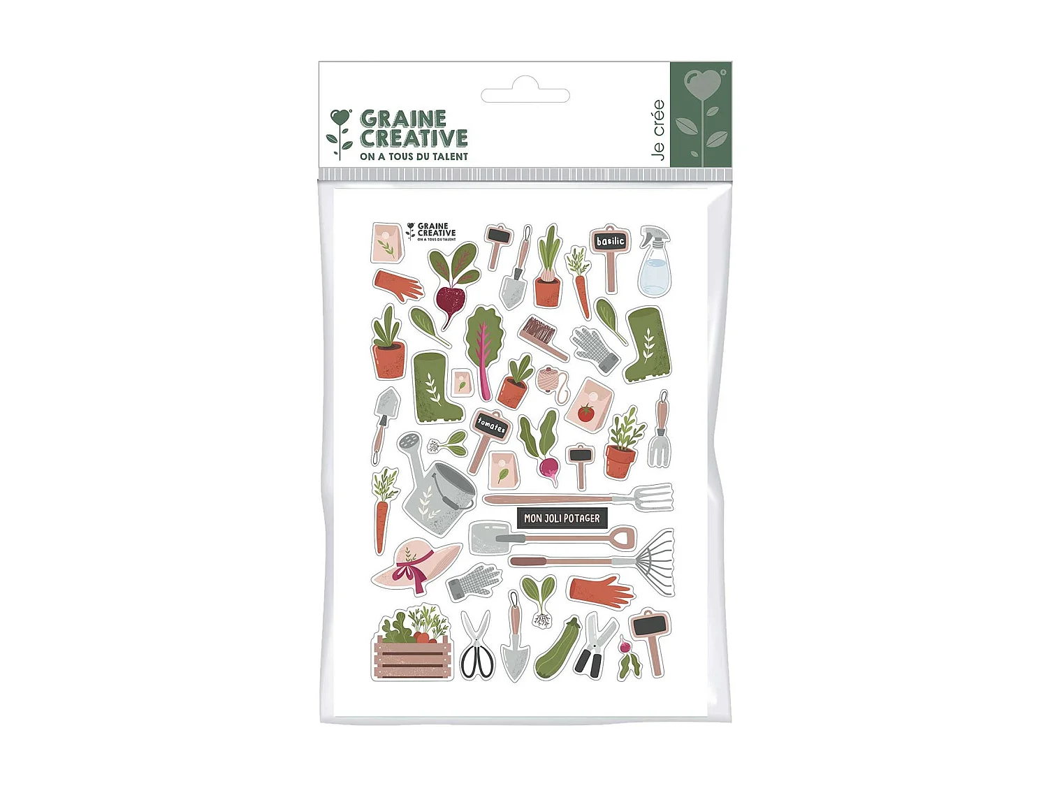 Cuaderno jardinería + pegatinas huerta